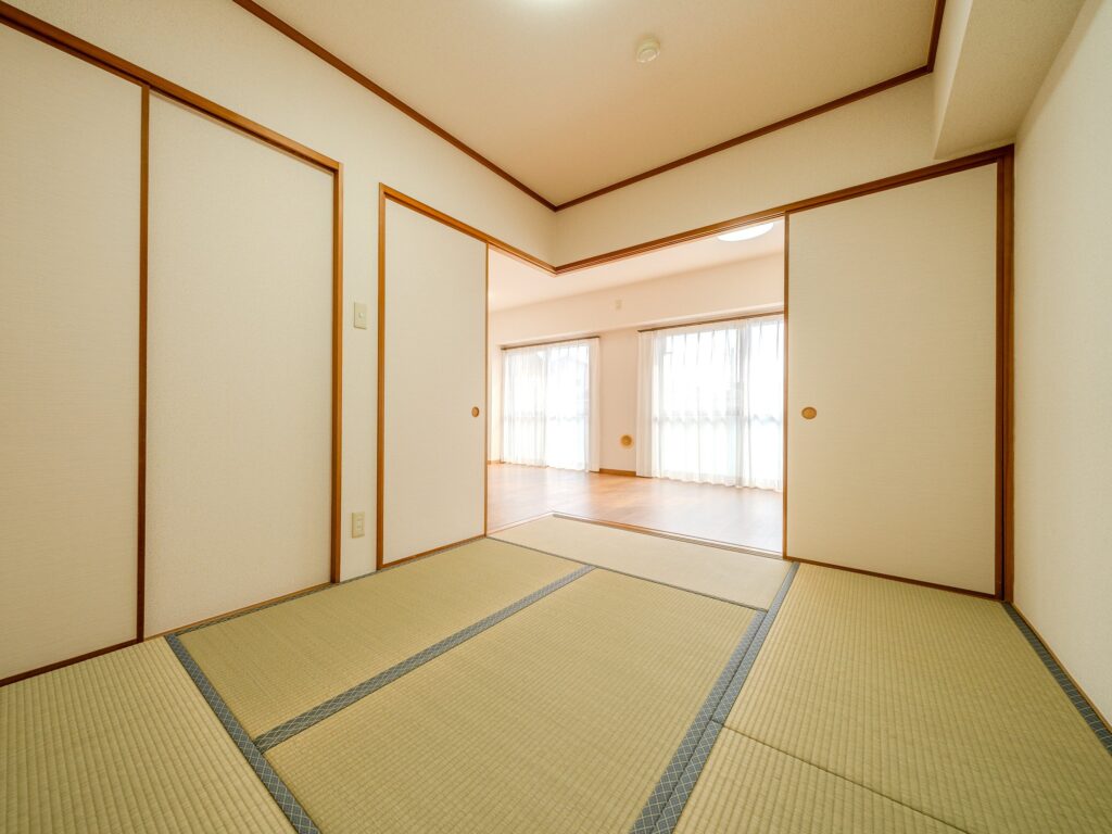 引き戸で仕切る、続き間