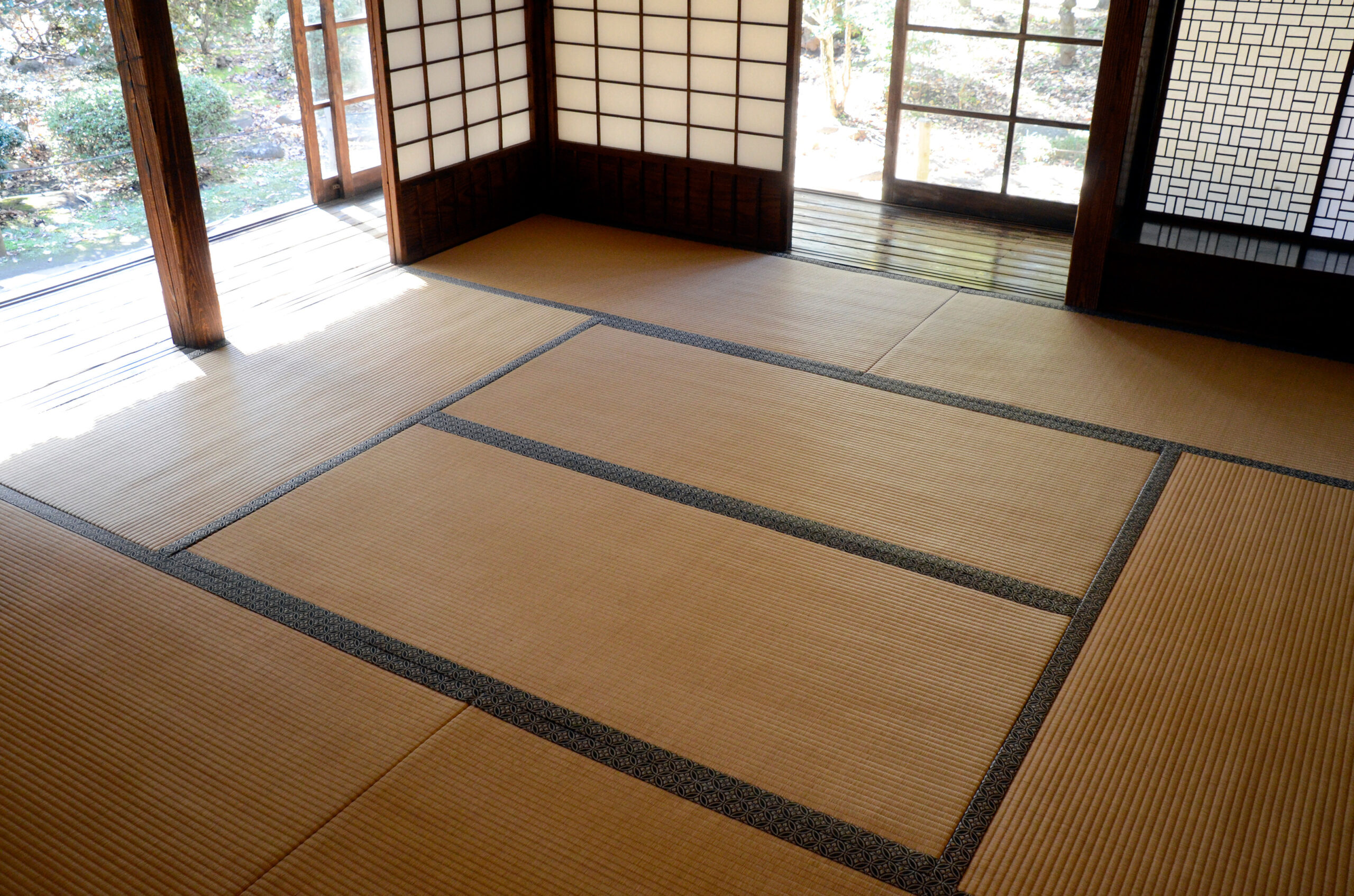 畳の質感と縁側の光